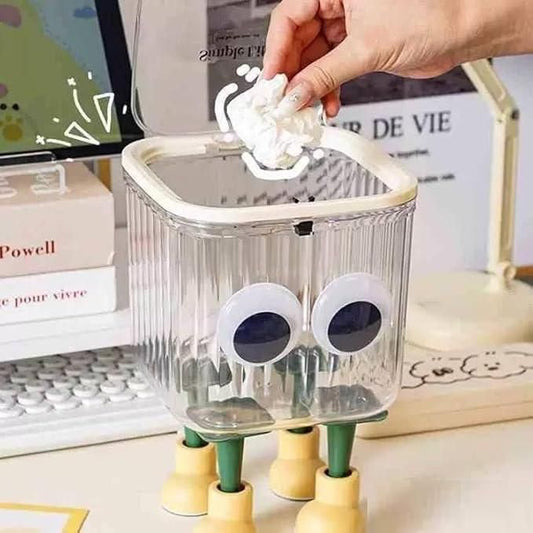 Cute Cartoon Trash Can with Lid